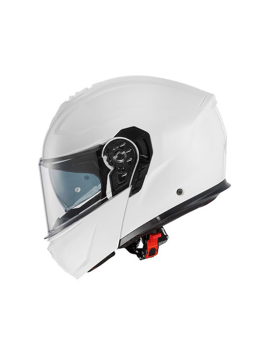 Premier Genius Evo U8 White Motorcycle Helmet Flip-Up ECE 22.06 1650gr with Pinlock