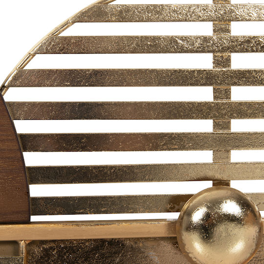 Wanddekoration Geometrisches Element Braun aus Metall