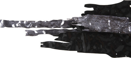 HomeMarkt Wanddekoration Geometrisches Element Schwarz aus Metall 144x63cm