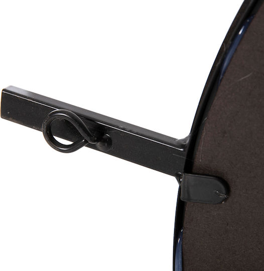 HomeMarkt Wanddekoration Geometrisches Element Schwarz aus Metall 81,5x46,5cm