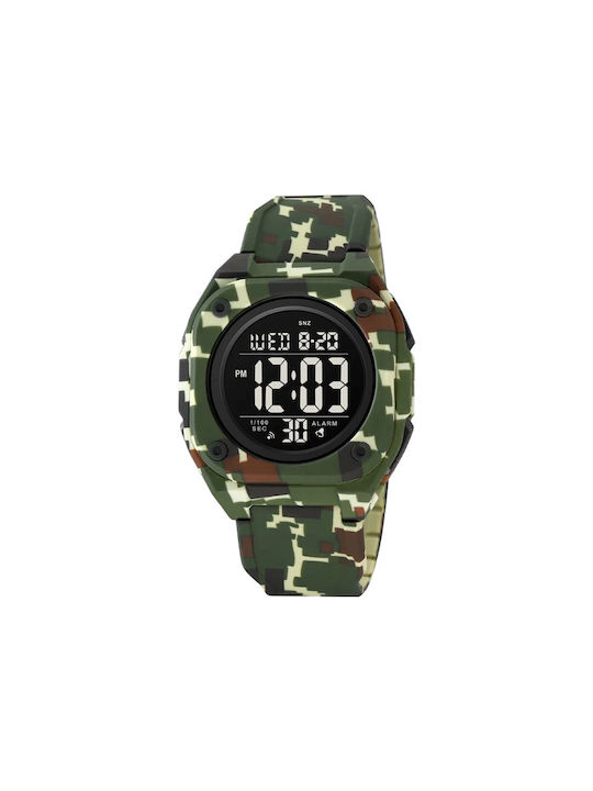 Skmei Army Digital Watch Chronograph Battery in Green Color