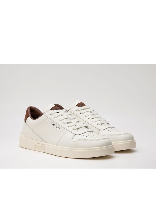 Replay Polys Court Sneakers Tofu Cuoio