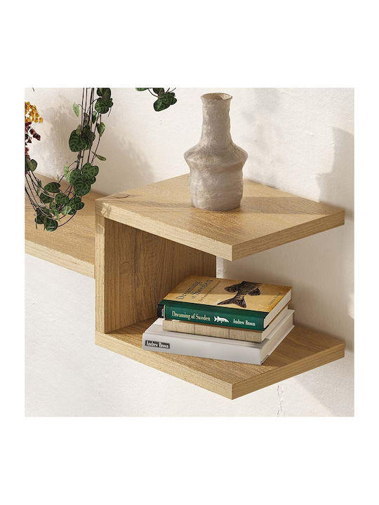 Shelves Wall Fork Sapphire Oak 2pcs 75x19.5x18cm