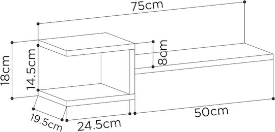 Стенни Рафтове Fork Sapphire Oak (2 Броя) 75x19.5x18 см