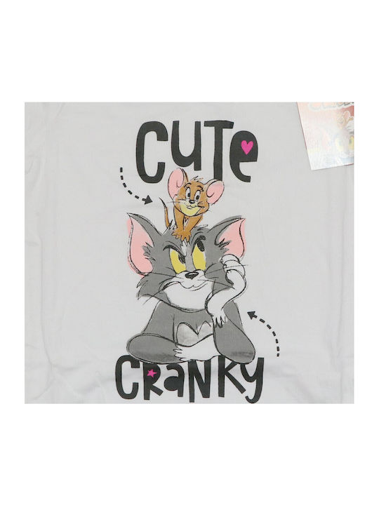 Looney Tunes Παιδική Πιτζάμα Καλοκαιρινή λευκό