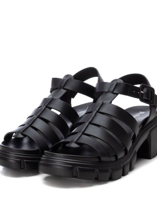 Refresh Anatomic Synthetic Leather Women's Sandals Black