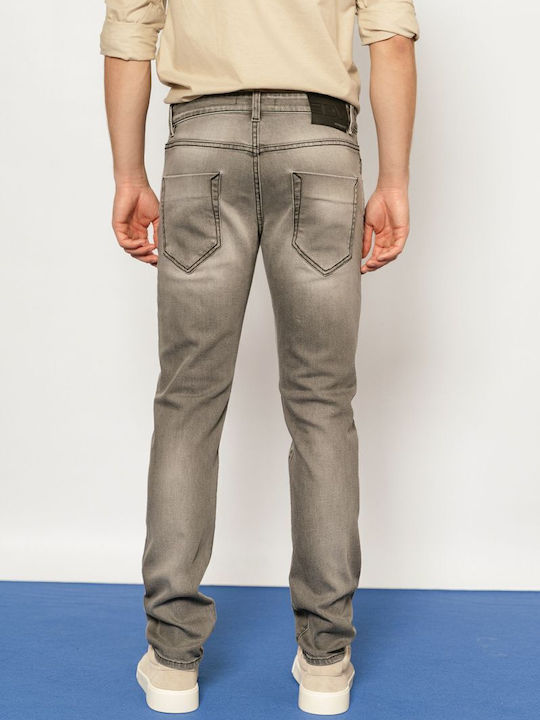 Herren Jeanshose Elastisch mit Regular Passform Medium Gray Denim