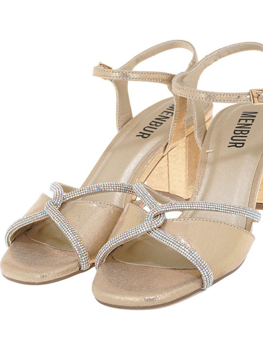 Fabric Sandals Gold