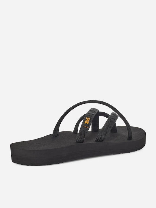 Olowahu Women's Flat Sandals Sporty Black