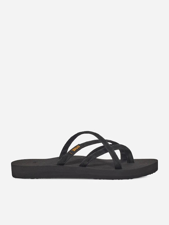 Olowahu Women's Flat Sandals Sporty Black