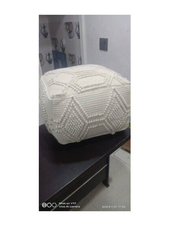 Bean Bag Chair Poof Asana White 60x60x40cm