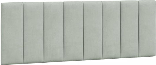 vidaXL Bed Headboard made of Fabric Light Gray 120x3x45cm