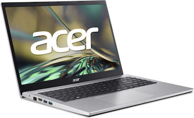 Acer Aspire 3 A315 15.6" FHD (Ядро i3-1215U/16ГБ/512ГБ SSD/Без ОС) Pure Silver (Американска клавиатура)