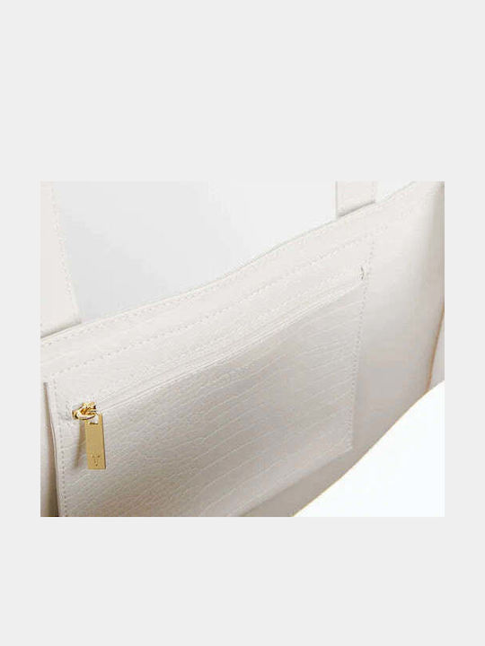 Croccon Women's Bag Shopper Shoulder White