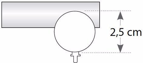 Metallic Curtain Pole Soleil Tapo Single Diameter 25mm Length 160cm Nickel Color 8