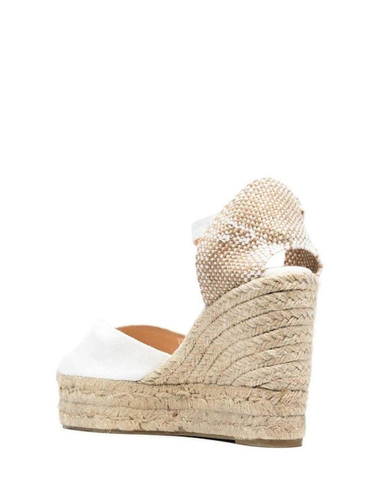 Castaner Women's Platform Espadrilles White