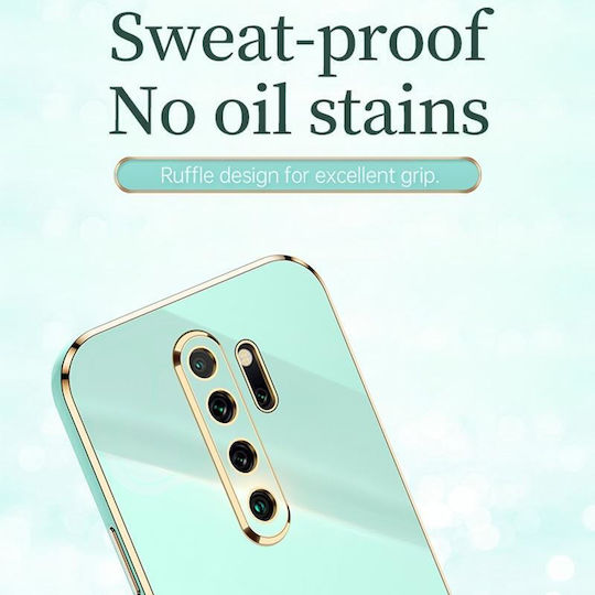 Xiaomi Redmi Note 8 Pro Xinli Gerade 6D Plattierung Goldrand TPU Stoßfeste Hülle Schwarz