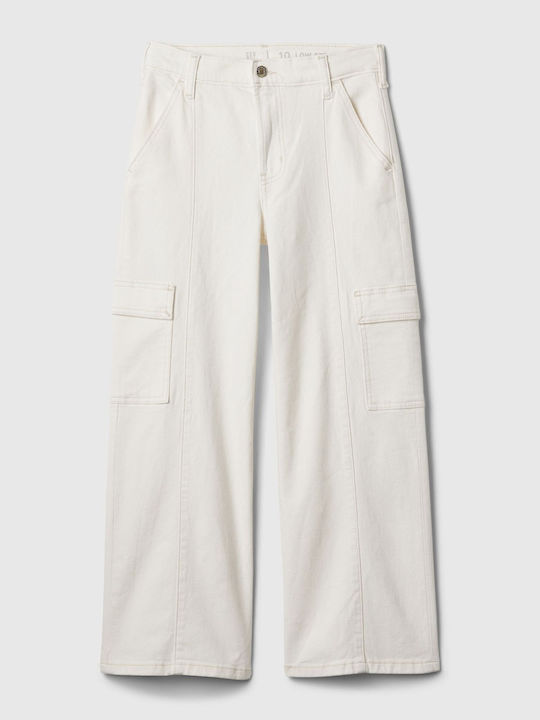 GAP Παιδικό Παντελόνι Τζιν white denim Rise