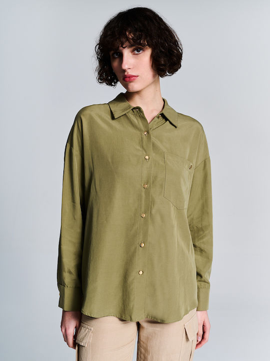 Staff Women's Long Sleeve Shirt Khaki