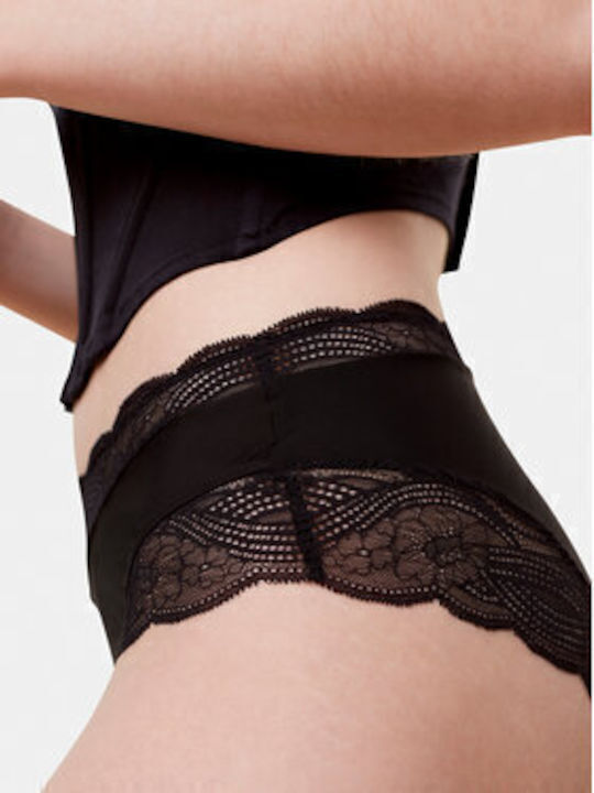 High-waisted Women's Slip Black