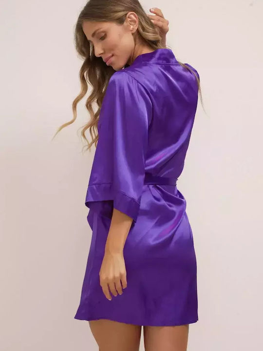 Bonatti Summer Women's Satin Robe Purple Maida