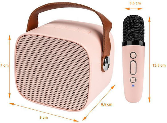 Μικρόφωνο Karaoke Ασύρματο PM1 Ροζ