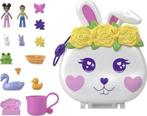 Mattel Grădina Cu Flori Iepuraș Compact Polly Pocket Set Iepuraș Pentru 4+ Ani (Diverse Modele)