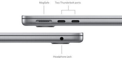 Apple MacBook Air 13" (2024) 13.6" Retina Display (M3-8-core/16GB/512GB SSD) Space Gray (UK Keyboard)