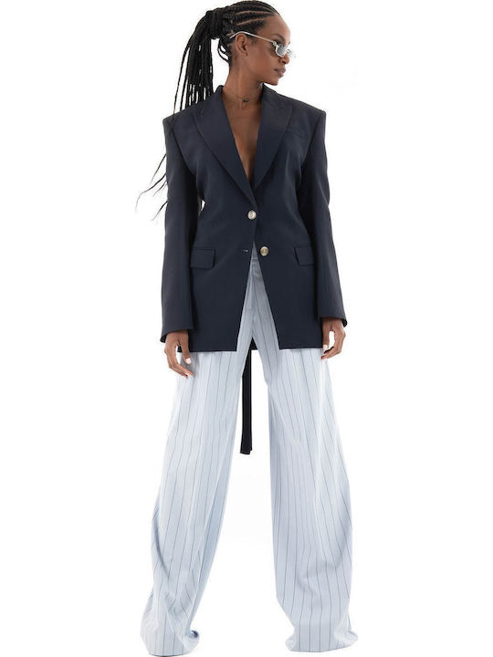Boss Blazer pentru femei Sacou Albastru