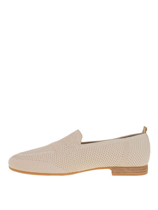 Women's Moccasins in Beige Color