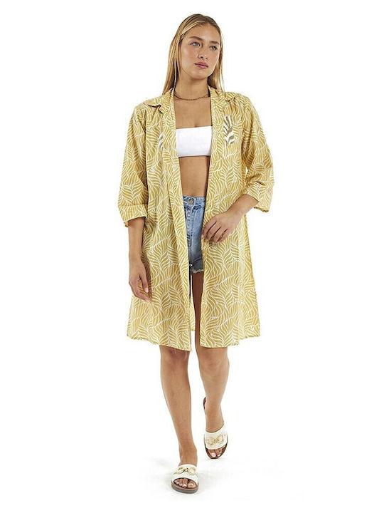 Verde Damen Kaftan Strand Yellow