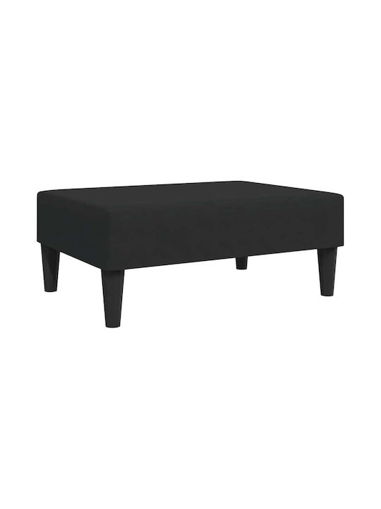 Hocker Fußhocker Gepolstert mit Samt Black 77x55x31cm