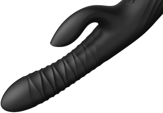 Zalo Δονητής Rabbit 25.7cm Μαύρος
