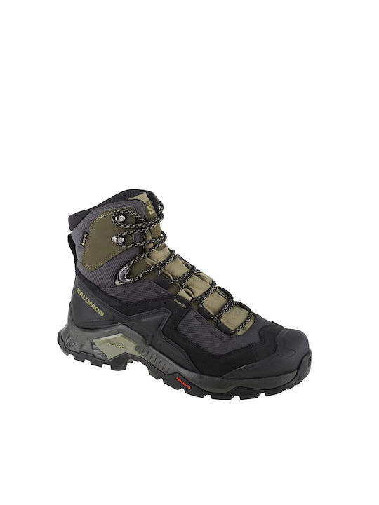 Salomon Quest Element Men's Hiking Boots Waterproof with Gore-Tex Membrane Black / Deep Lichen Green / Olive Night