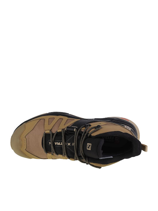 Salomon X Ultra 4 Men's Hiking Waterproof Boots with Gore-Tex Membrane Kelp Black Safari