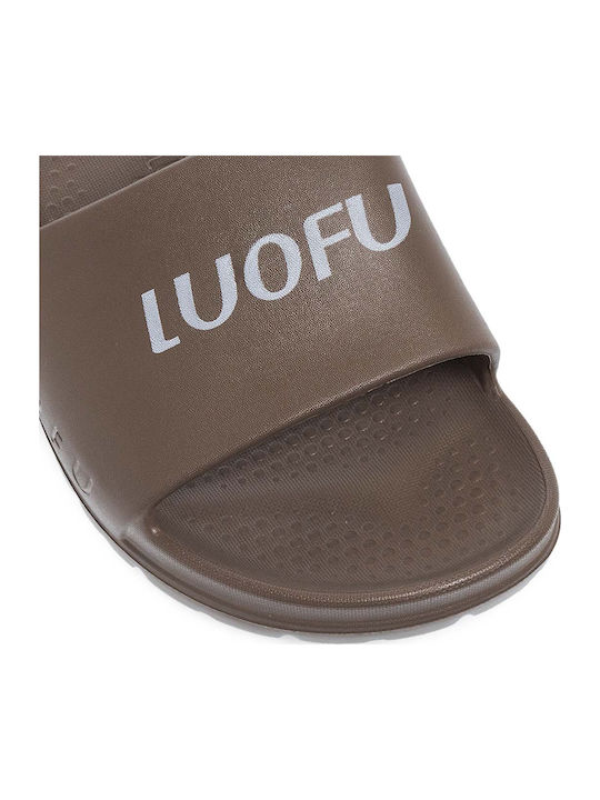 Men's Brown Slides