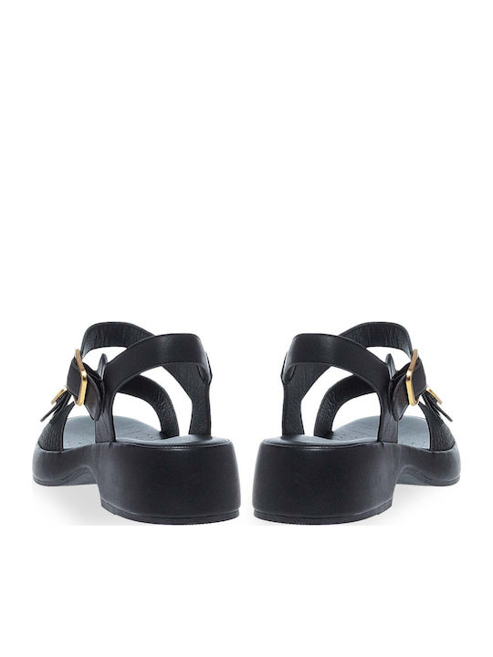 Leder Sandalen Schwarz