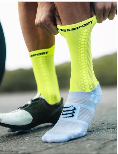 Compressport Pro Racing Cycling Socks Yellow