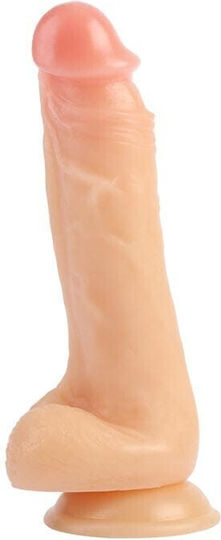 Chisa Novelties Dildo με Όρχεις και Βεντούζα Flesh 20cm