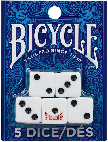 Bicycle Dice Plastic White 1pcs