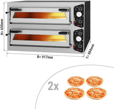 GGM Gastro Electric Cuptor de Pizza Cărămidă de foc 10kW