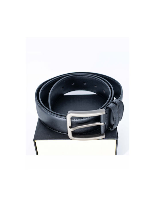 Men's Artificial Leather Wide Belt Black