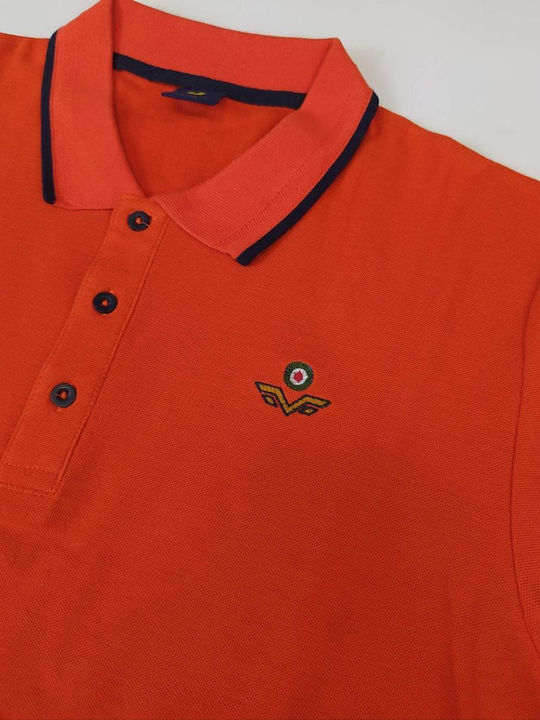 Polo Short Sleeve Blouse Orange