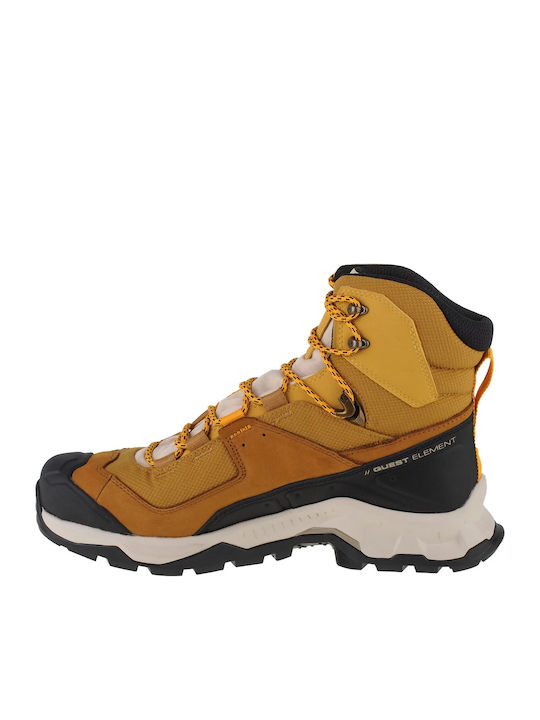 Salomon Quest Element Men's Hiking Waterproof Boots With Gore-Tex Membrane Cumin / Bleached Sand / Saffron