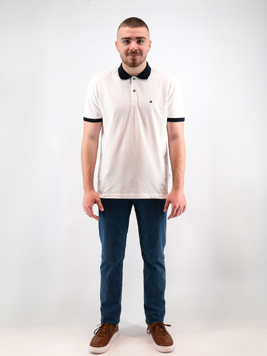 Guy Laroche Bluza Bărbătească cu Mânecă Scurtă Polo White