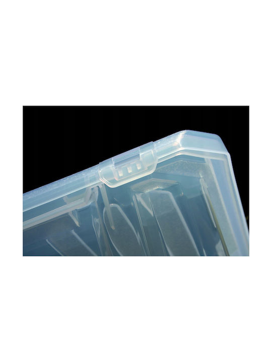 Prosperplast Plastic Cutie de Depozitare cu Roți și Capac Alb 45lt 1buc