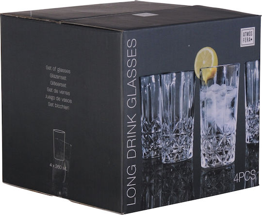 Excellent Houseware Set Gläser Wasser aus Glas 260ml YE6300840 4Stück