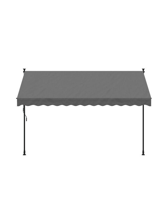 vidaXL Terrace Wall Tent Gray 3x1.5cm
