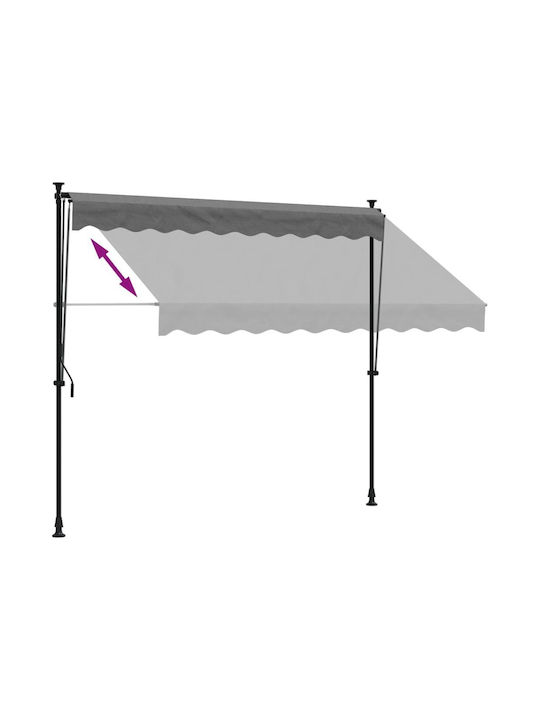 vidaXL Terrace Freestanding Tent Gray 2.5x1.5cm