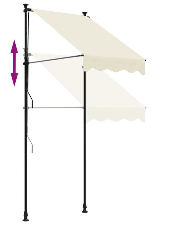 vidaXL Terrace Wall Tent Beige 1x1.5cm